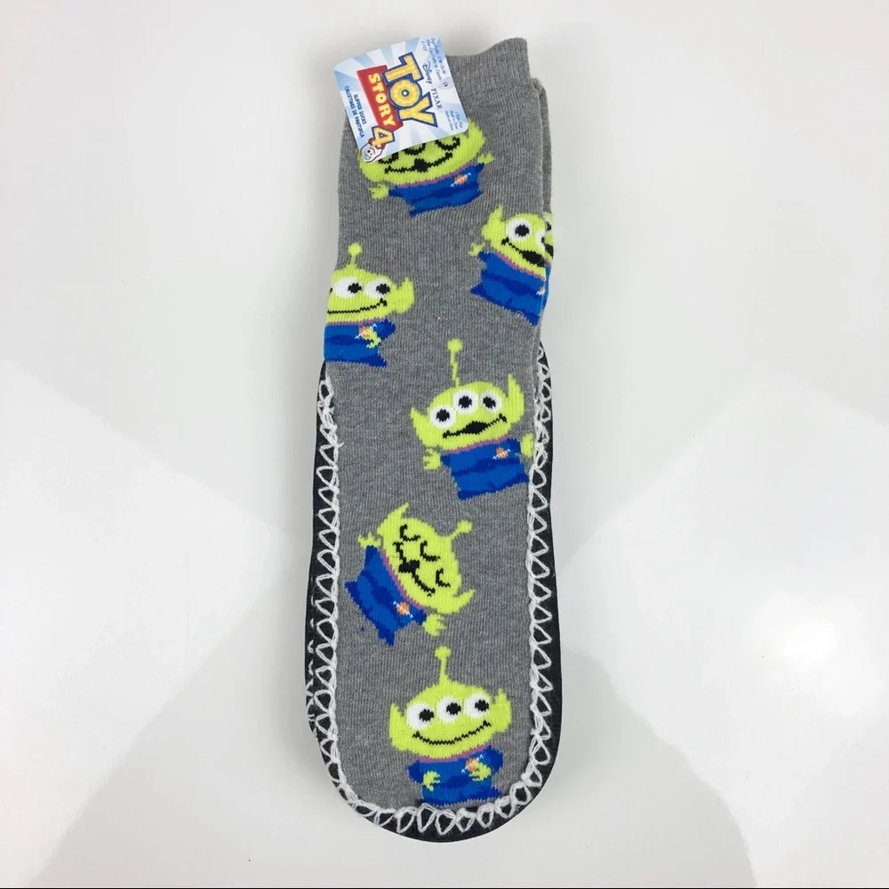 Toy Story Kids Slipper Socks Padded Footbed Size 5-7.5 Small/Medium NWT